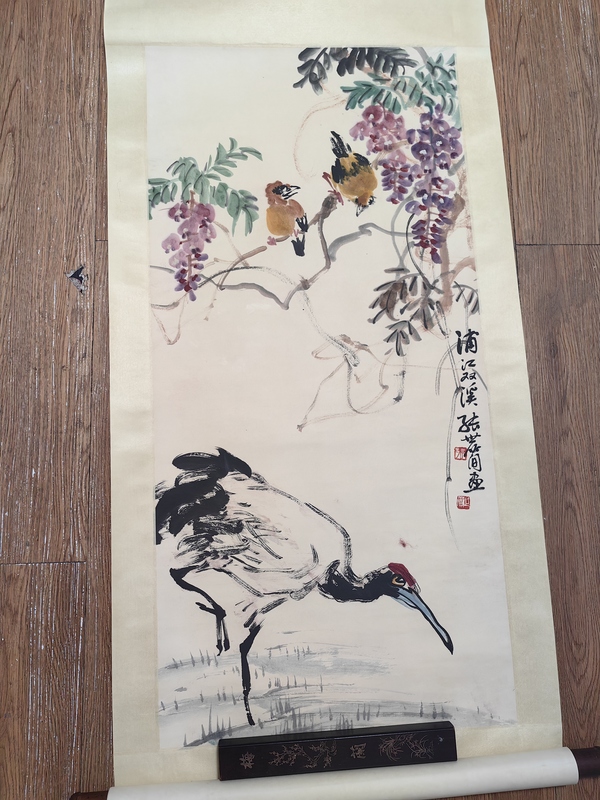 古玩字畫張世簡紫滕小鳥拍賣,當(dāng)前價格3599元