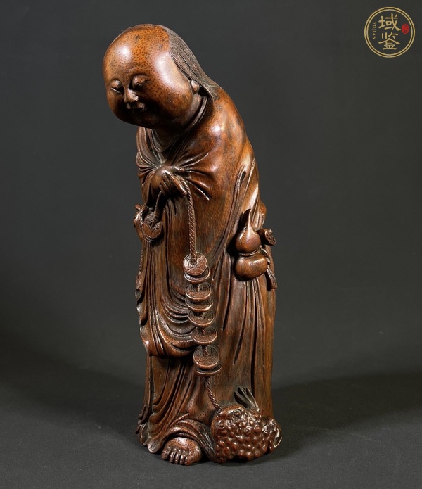 古玩雜項竹根雕人物擺件真品鑒賞圖