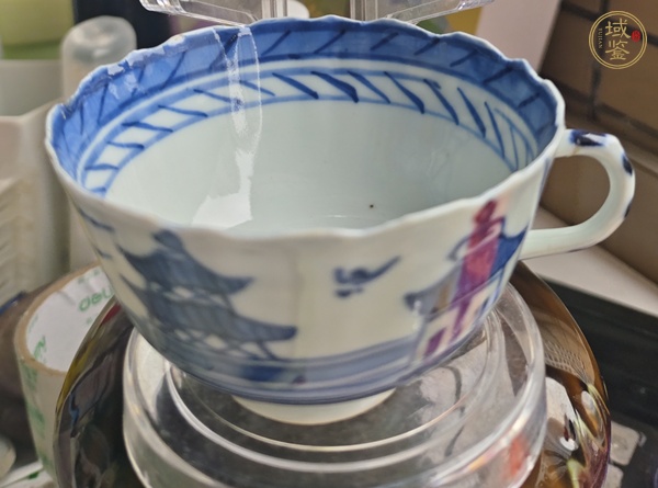 古玩陶瓷晚清青花杯碟真品鑒賞圖