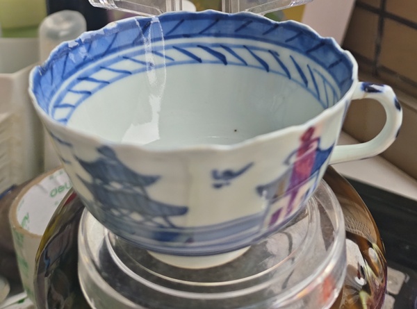 古玩陶瓷晚清青花杯碟拍賣，當前價格688元