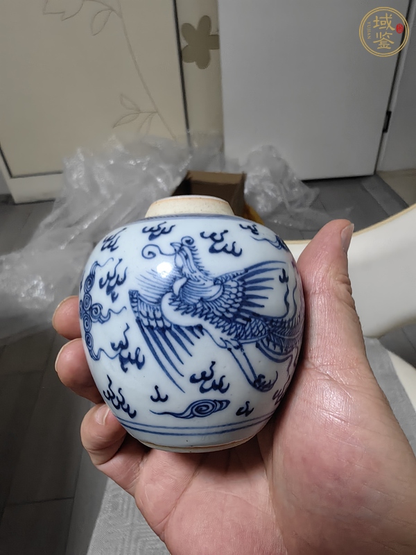 古玩龍鳳紋青花罐真品鑒賞圖