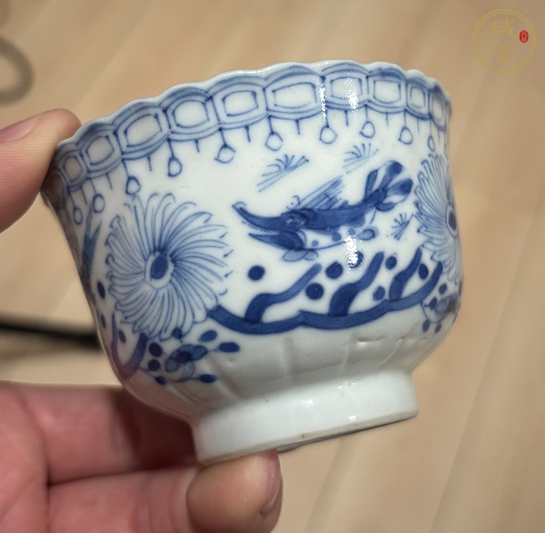 古玩魚藻紋青花杯真品鑒賞圖