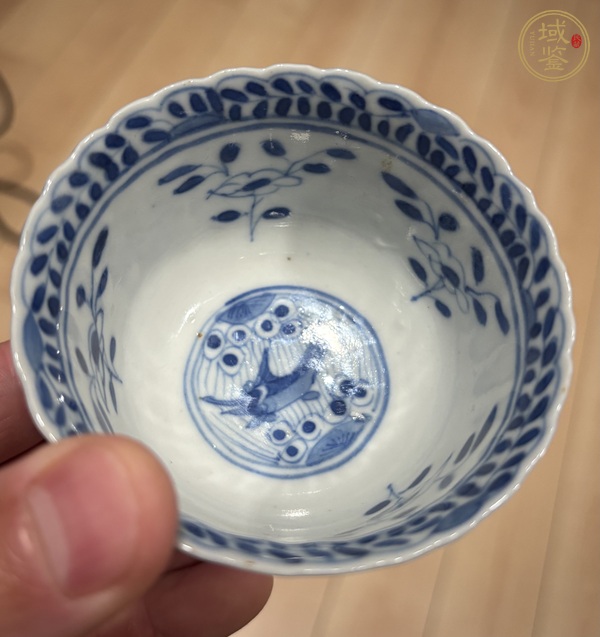 古玩陶瓷魚藻紋青花杯真品鑒賞圖