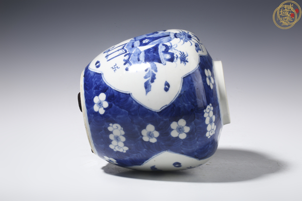 古玩陶瓷青花博古圖罐，模糊，偏老真品鑒賞圖