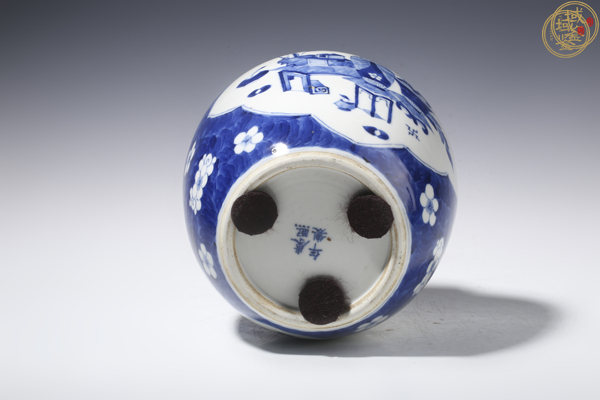 古玩陶瓷青花博古圖罐，模糊，偏老真品鑒賞圖