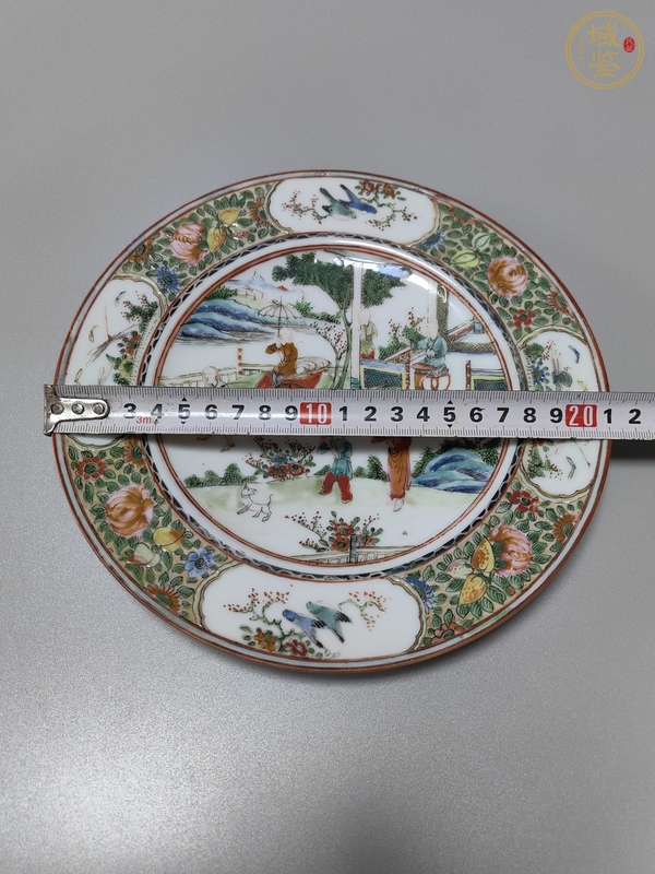 古玩陶瓷廣彩盤真品鑒賞圖