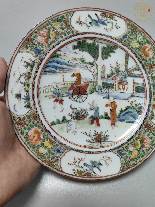 古玩陶瓷廣彩盤真品鑒賞圖