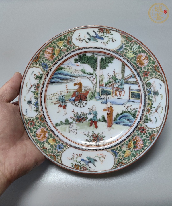 古玩廣彩盤真品鑒賞圖