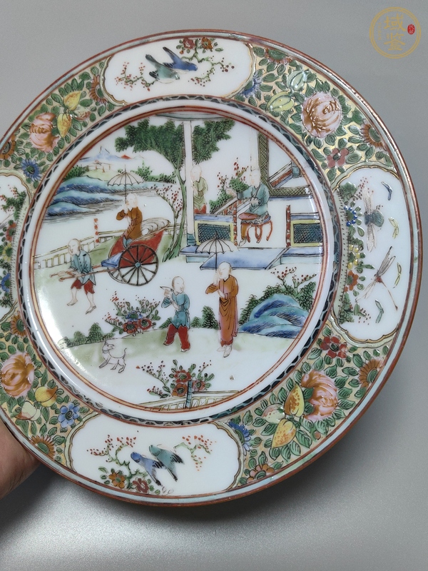 古玩陶瓷廣彩盤真品鑒賞圖