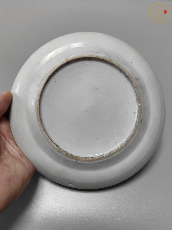 古玩陶瓷咸豐細(xì)路廣彩盤真品鑒賞圖