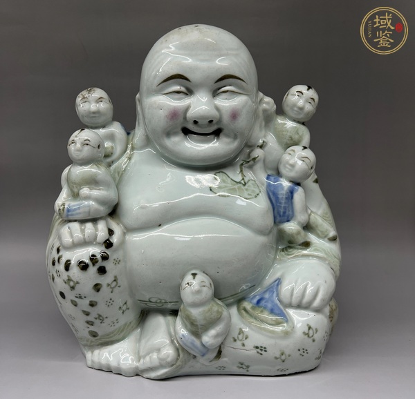 古玩陶瓷釉中彩五子笑佛真品鑒賞圖
