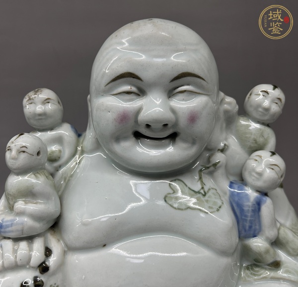 古玩陶瓷釉中彩五子笑佛真品鑒賞圖