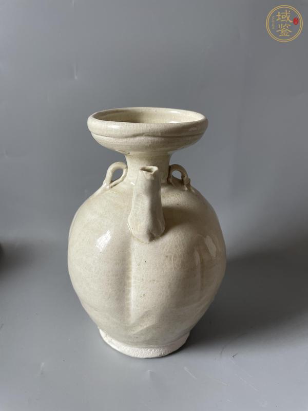 古玩陶瓷青白釉瓜棱盤口執壺 真品鑒賞圖