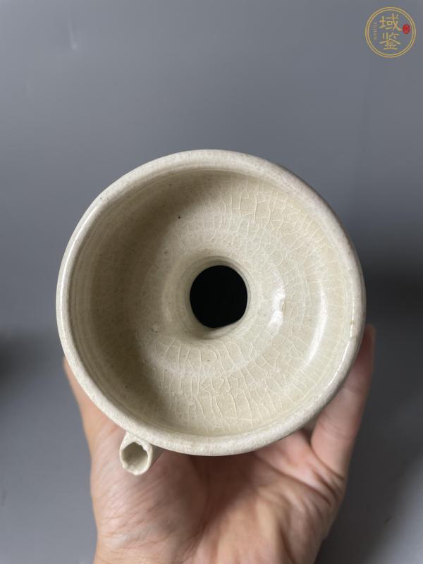 古玩陶瓷青白釉瓜棱盤口執壺 真品鑒賞圖