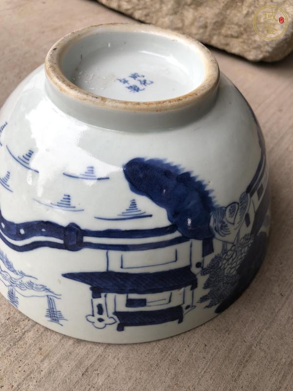 古玩陶瓷錢紋青花碗真品鑒賞圖