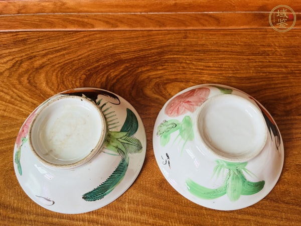 古玩陶瓷彩繪大公雞紋碗真品鑒賞圖