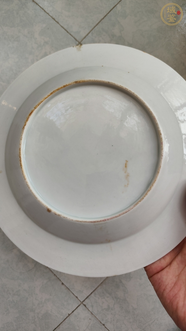 古玩大雞圖粉彩盤真品鑒賞圖