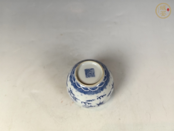 古玩陶瓷民國龍鳳呈祥青花文房水盂真品鑒賞圖