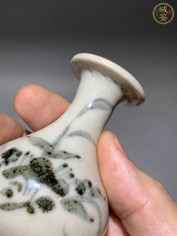 古玩陶瓷青花花卉紋玉壺春瓶真品鑒賞圖