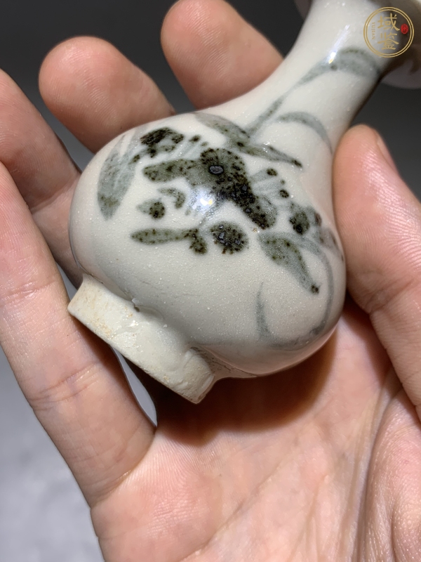 古玩陶瓷青花花卉紋玉壺春瓶真品鑒賞圖