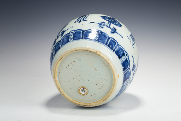 古玩陶瓷清早·青花花間壽字紋罐拍賣，當前價格1728元