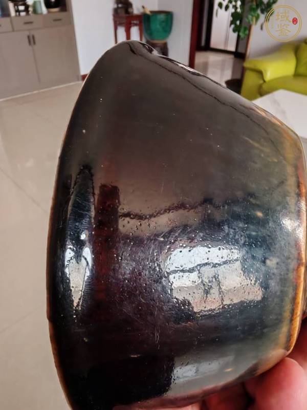 古玩陶瓷清代磁州窯黑釉碗真品鑒賞圖