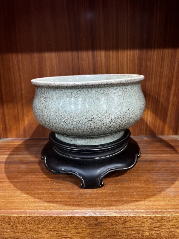 古玩陶瓷雍乾綠哥釉香爐拍賣，當前價格26000元