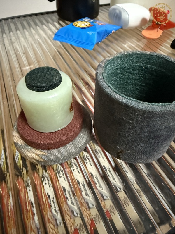 古玩玉器天然和田玉扳指真品鑒賞圖