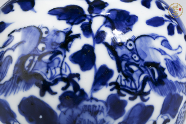 古玩陶瓷清晚·青花龍穿花紋葫蘆瓶真品鑒賞圖