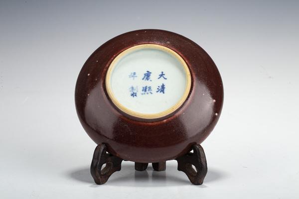 古玩陶瓷晚清·紅釉水盂拍賣,當前價格1152元