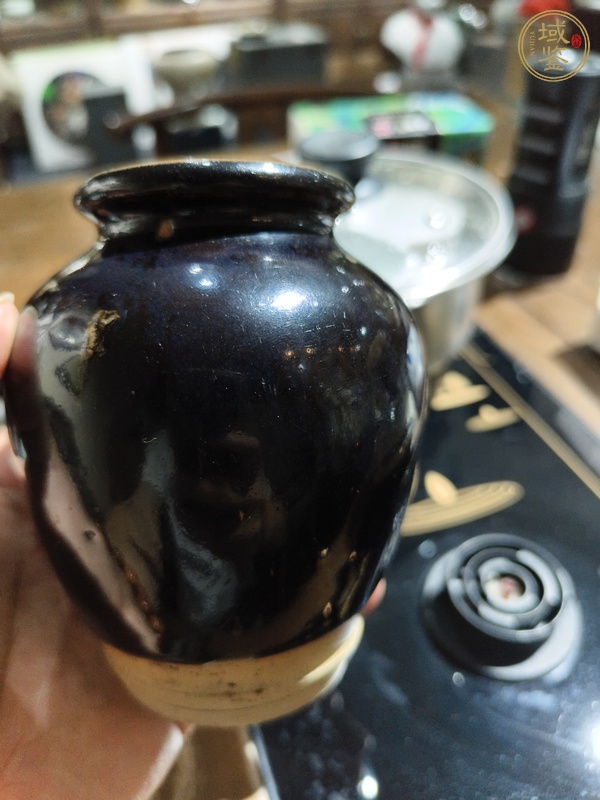 古玩陶瓷黑釉罐真品鑒賞圖