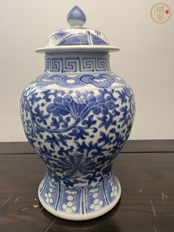 古玩陶瓷青花將軍罐真品鑒賞圖