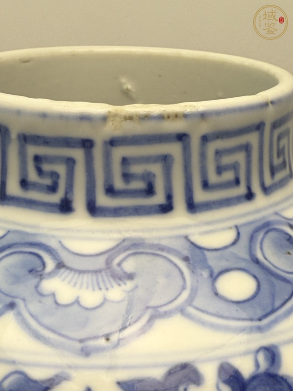 古玩陶瓷青花將軍罐真品鑒賞圖