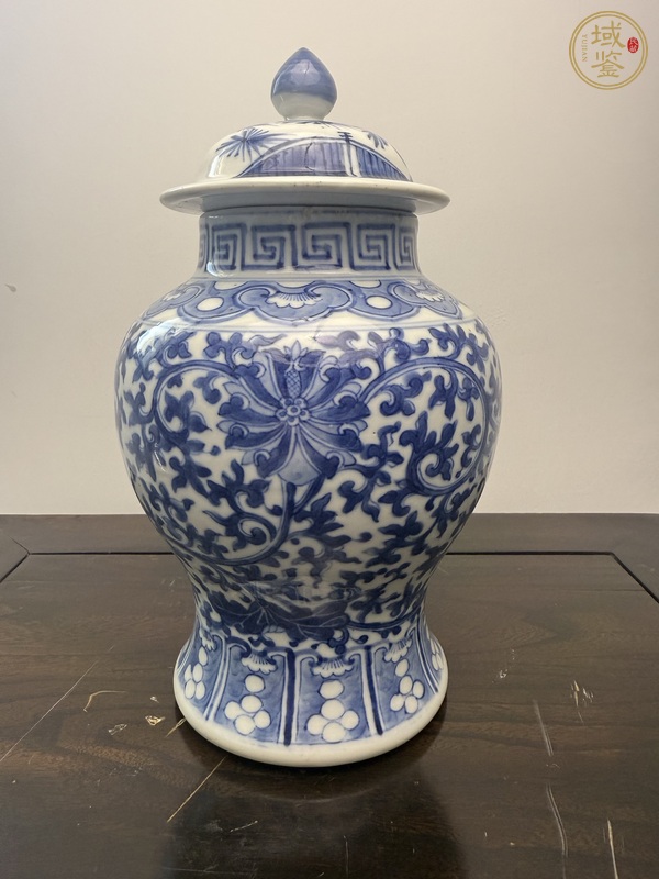 古玩陶瓷青花將軍罐真品鑒賞圖