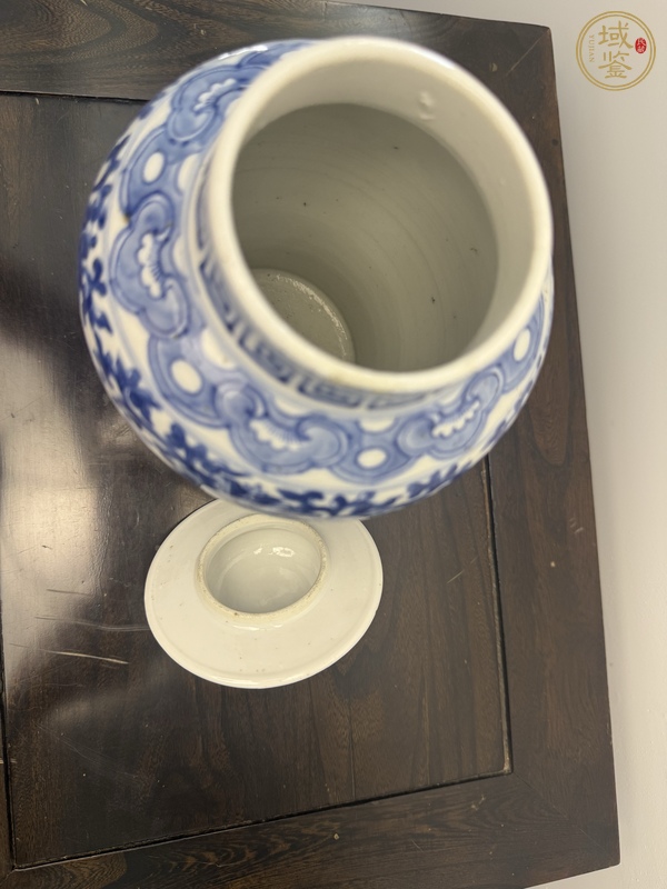 古玩陶瓷青花將軍罐真品鑒賞圖