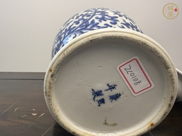 古玩陶瓷青花將軍罐真品鑒賞圖