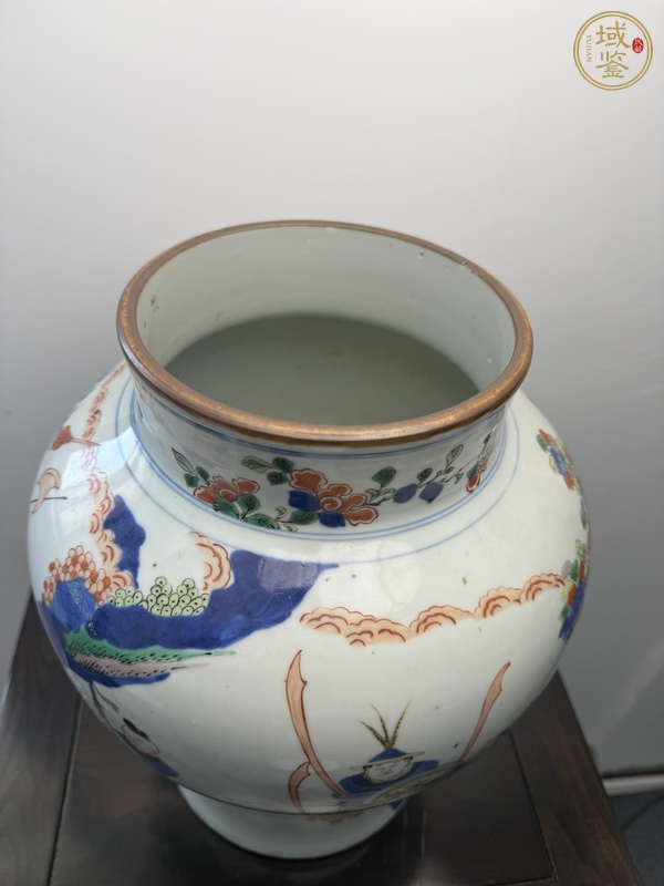 古玩陶瓷青花五彩將軍罐真品鑒賞圖