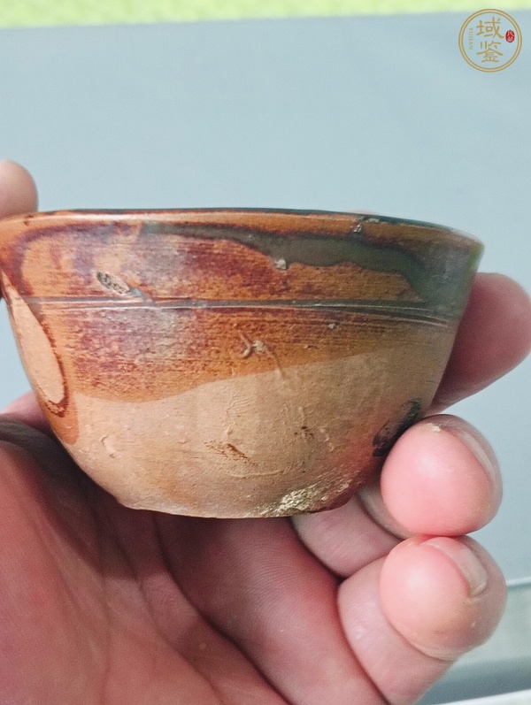 古玩陶瓷褐釉茶碗真品鑒賞圖
