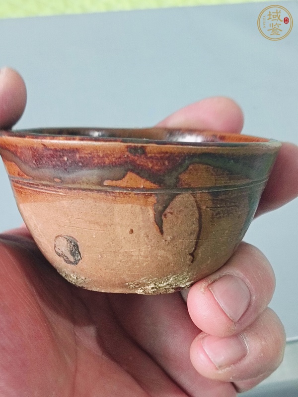 古玩陶瓷褐釉茶碗真品鑒賞圖