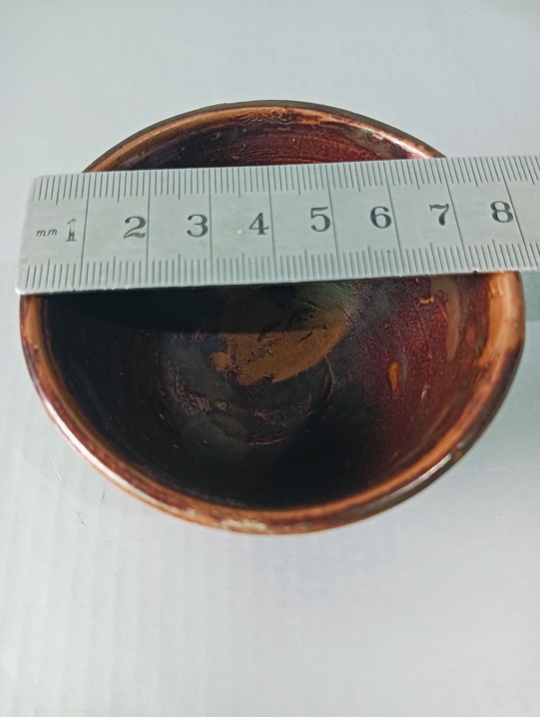 古玩陶瓷褐釉茶碗拍賣，當前價格138元