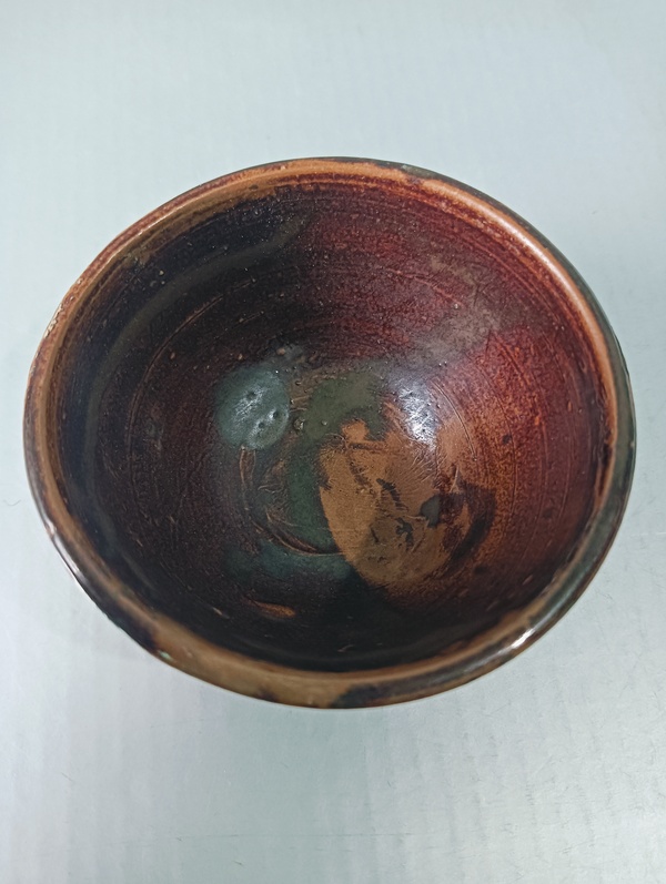 古玩陶瓷褐釉茶碗拍賣，當前價格138元