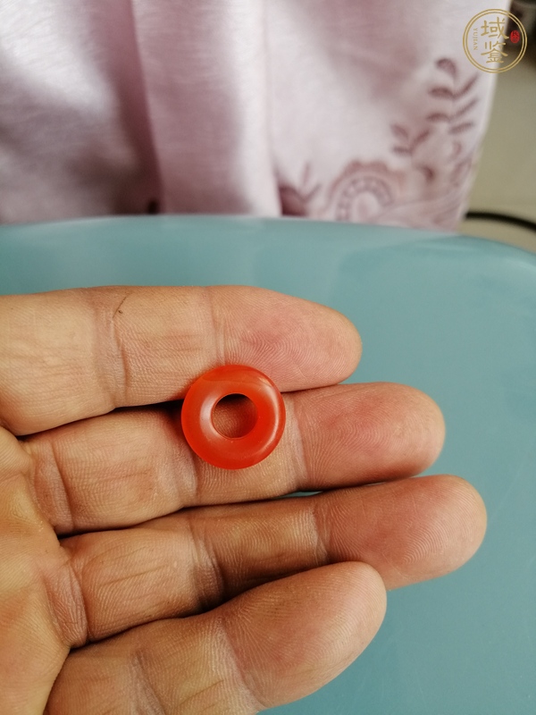 古玩玉器紅瑪瑙“平安扣”真品鑒賞圖
