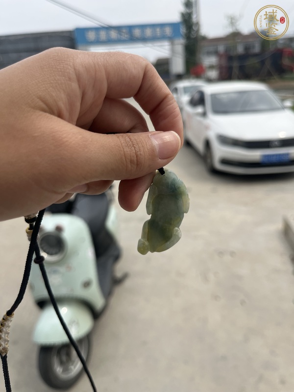 古玩玉器翡翠雕“貔貅”掛件真品鑒賞圖