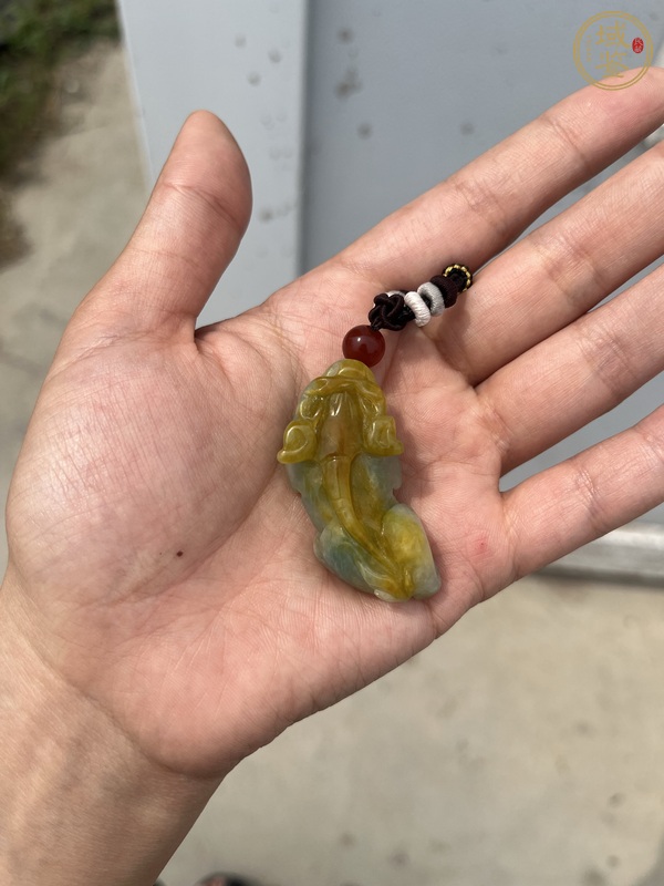 古玩玉器翡翠雕“貔貅”掛件真品鑒賞圖
