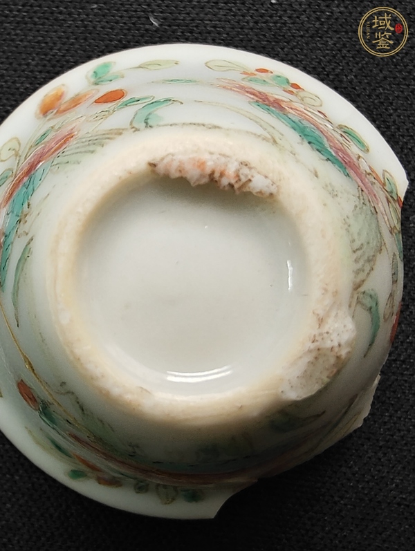 古玩陶瓷粉彩花卉紋杯真品鑒賞圖