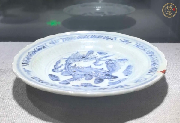古玩麒麟望月青花盤真品鑒賞圖