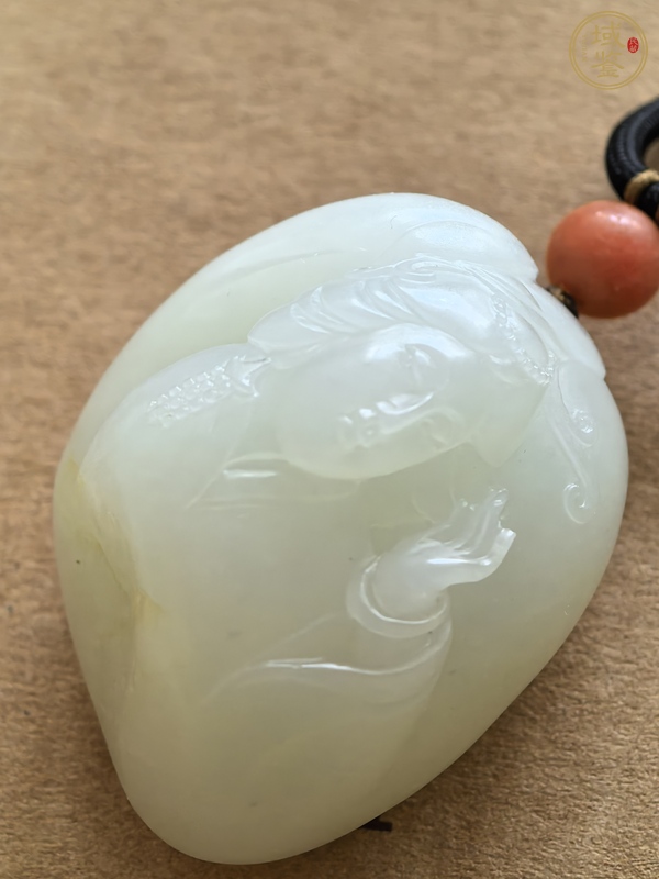 古玩玉器和田玉雕“觀音”掛件真品鑒賞圖
