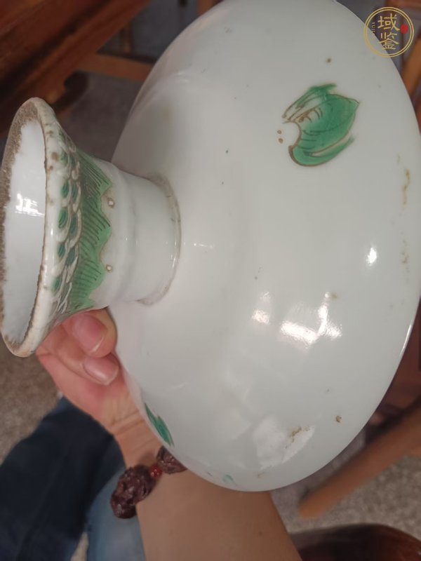 古玩陶瓷嬰戲紋高足盤真品鑒賞圖
