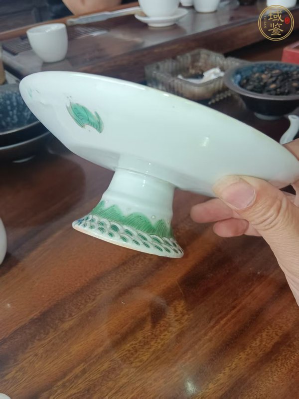 古玩陶瓷嬰戲紋高足盤真品鑒賞圖
