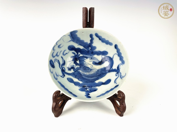 古玩清早期·青花過墻龍大碗真品鑒賞圖